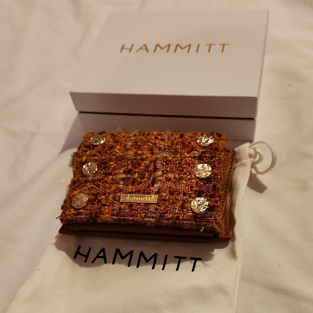 NWT Hammitt Allen Woven Maple Wood Textured GH Red Zip